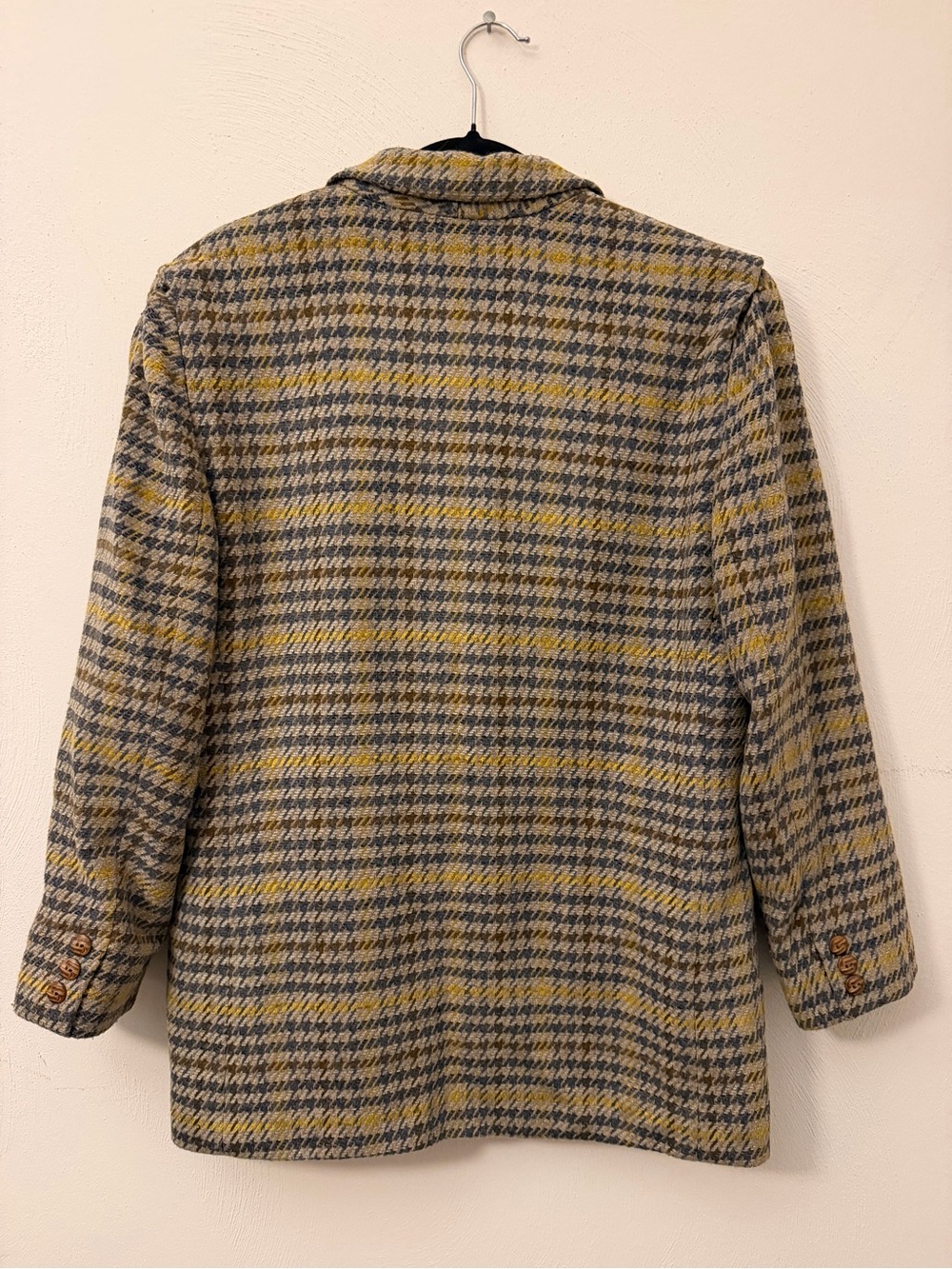 Forenza Yellow and Gray Houndstooth Blazer Jacket - Picture 2 of 3